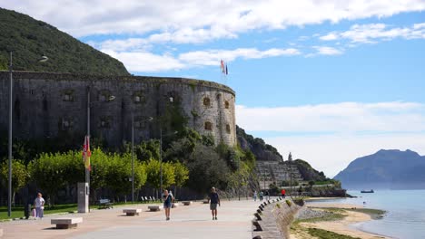 coastal fortress walkway with stunning ocean views