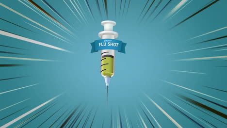 animation of falling covid 19 vaccination syringe