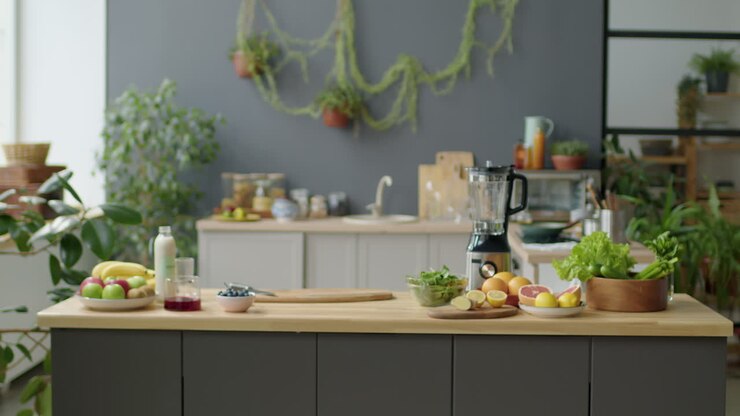 Frutta e verdura sul tavolo in cucina