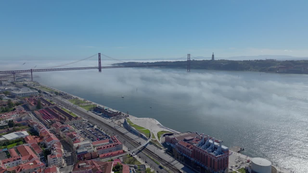 Drone shot from Lisbon (Belem).