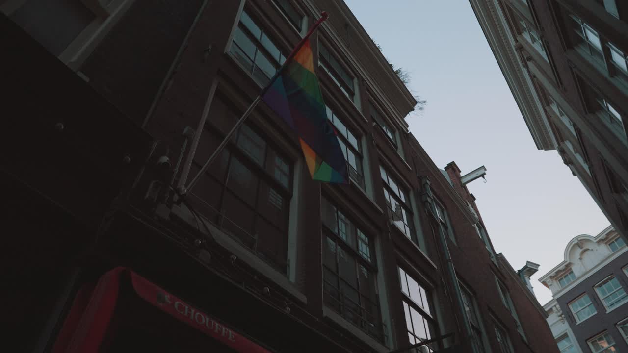 Rainbow Flag on Building
