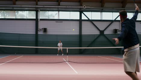 indoor tennis match