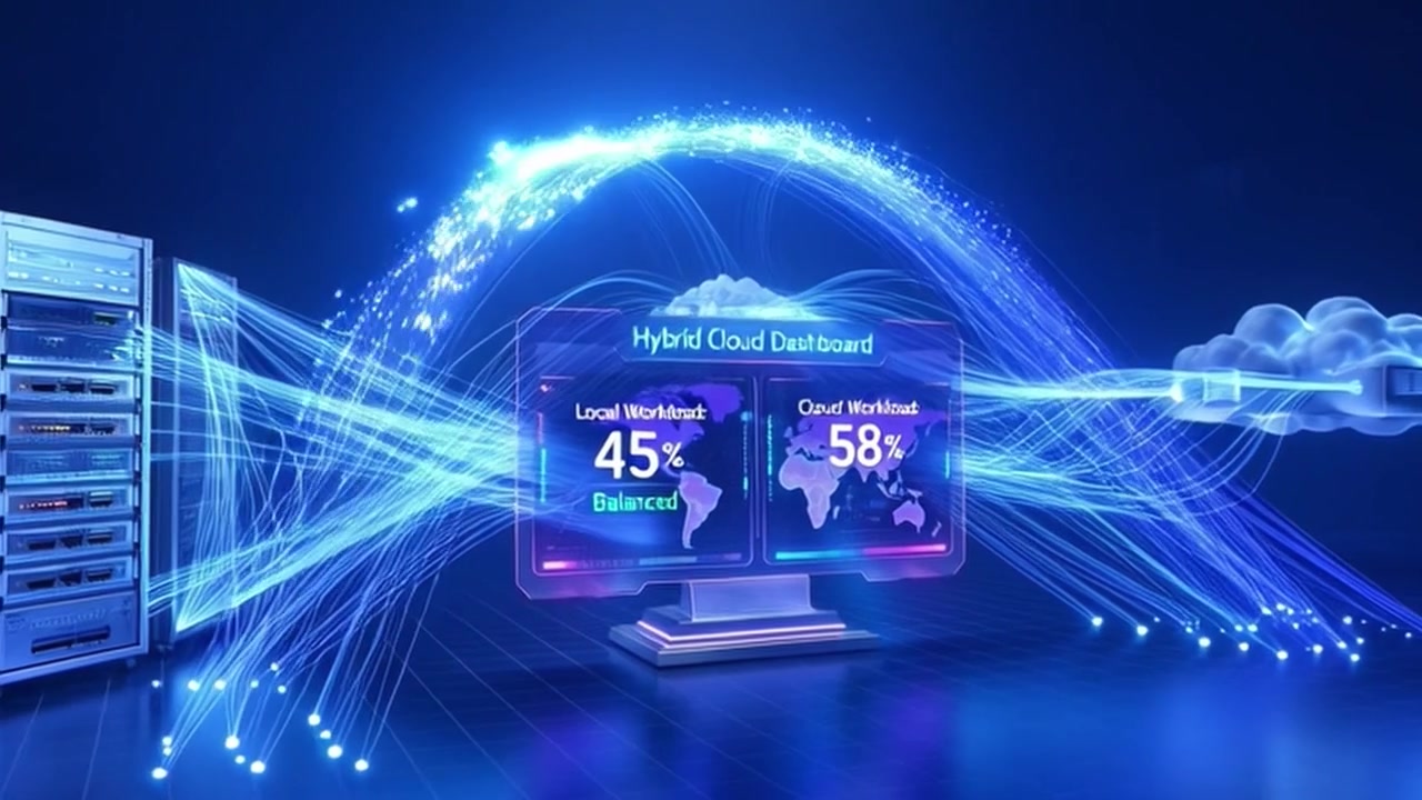 Digital Visualization of Hybrid Cloud Computing and Data Server Infrastructure