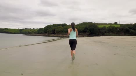 fit woman running