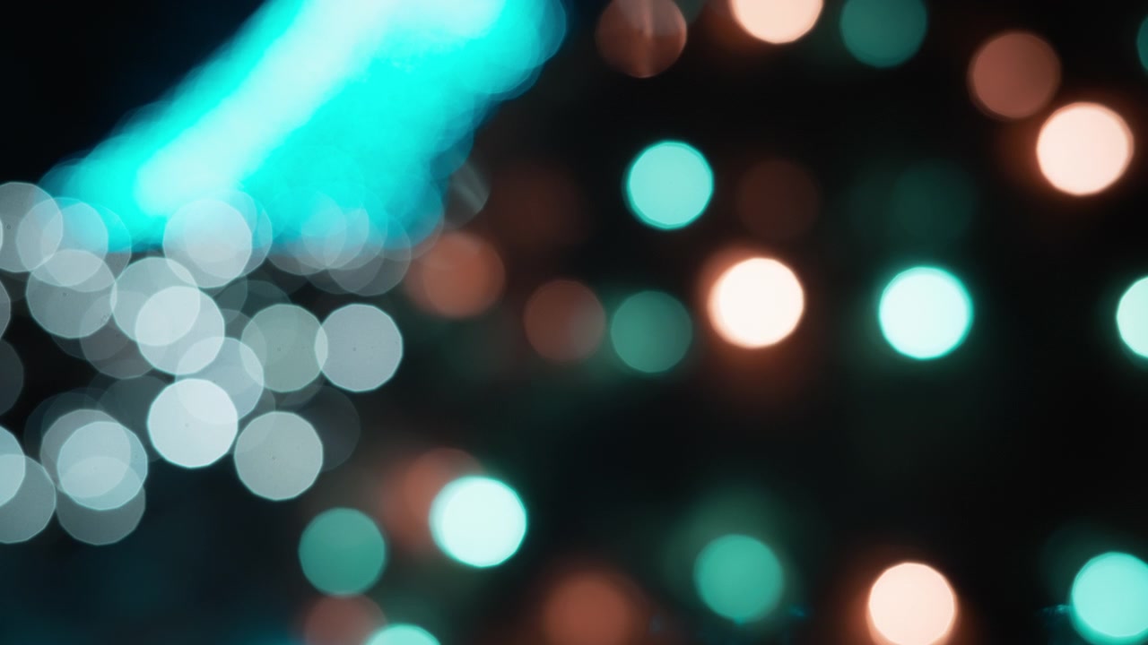 Festive blurred bokeh round lights
