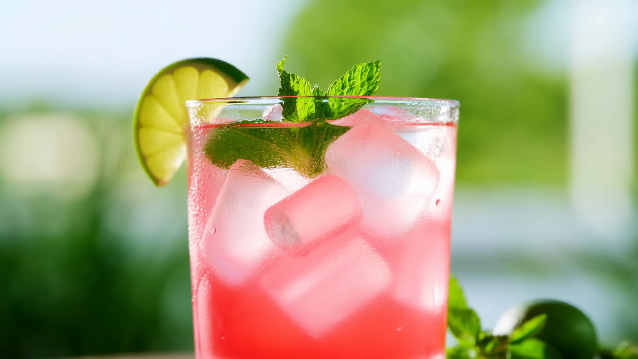 Forfriskende cocktail med lime og mynte