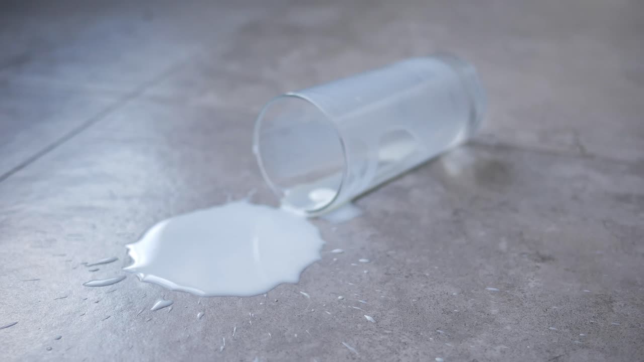 Spilled Milk from Overturned Glass
