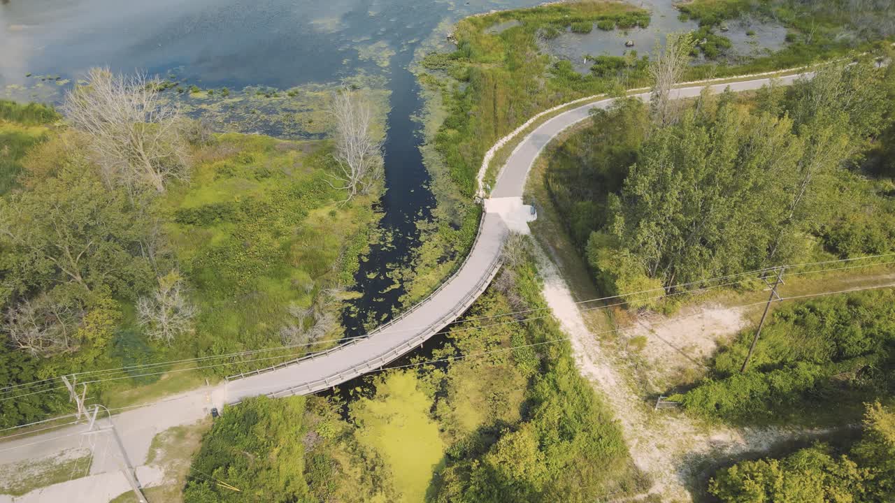 ruddiman 석호에서 muskegon 호수까지 추적