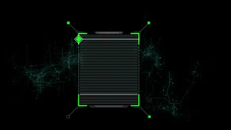 marcadores verdes sobre un fondo negro