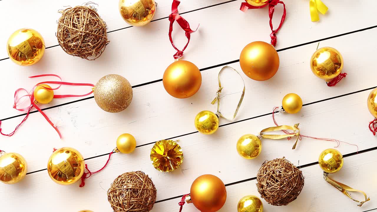 vista superior de la decoración navideña