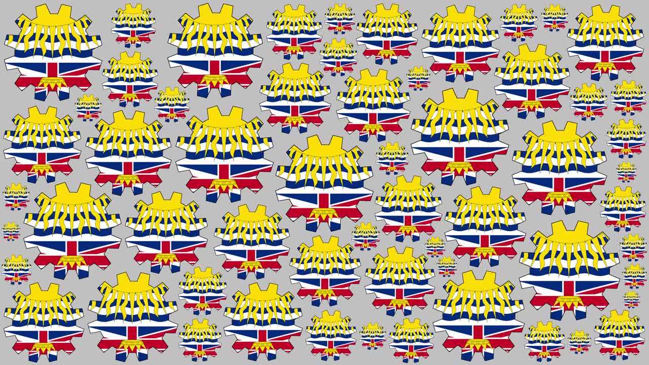 브리티시 컬럼비아 발 기어 스피닝 배경