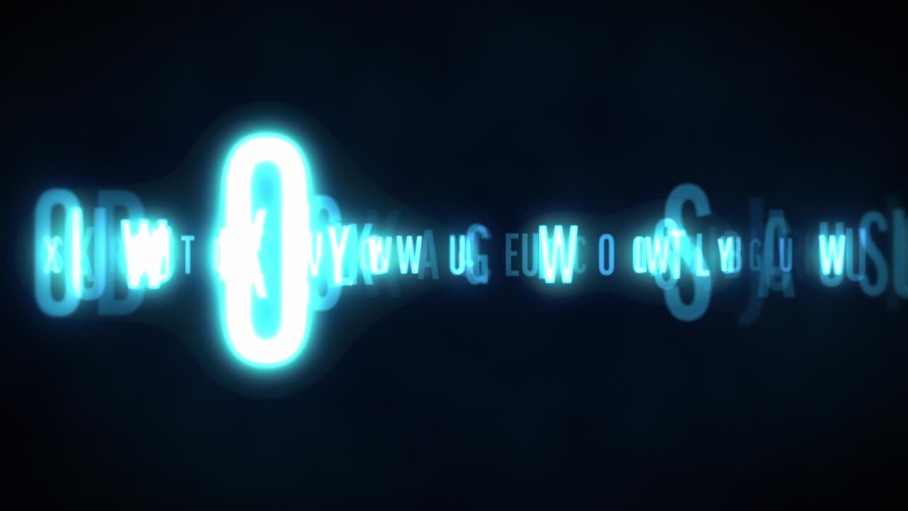 alfabetos aleatorios de neón geniales tipografías [bucle]