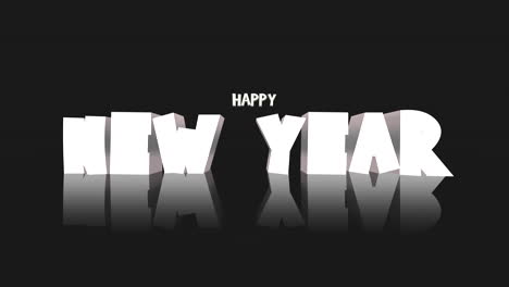 Cartoon-Happy-New-Year-text-on-a-vibrant-black-gradient