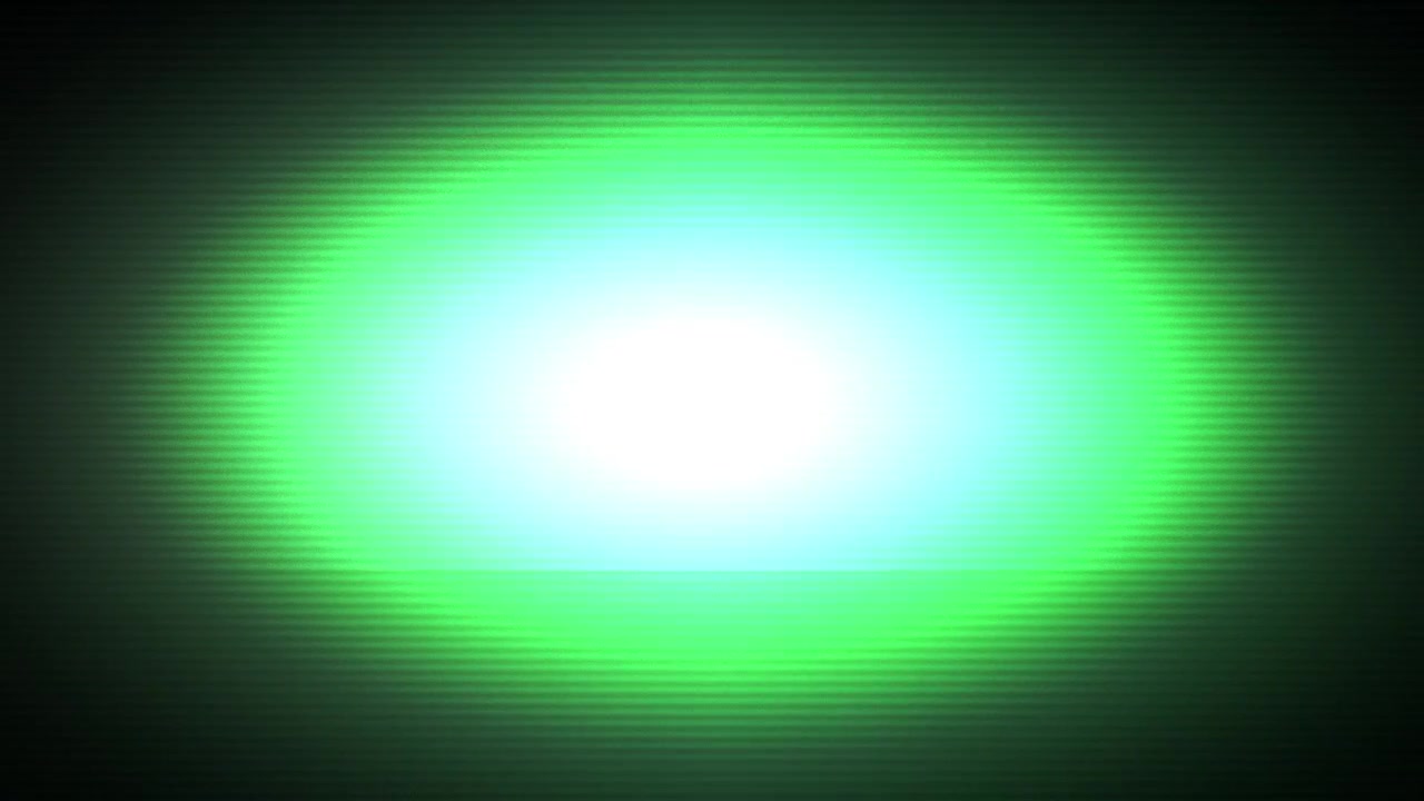 Abstract Green Light Pulse with Digital Glitch Effect