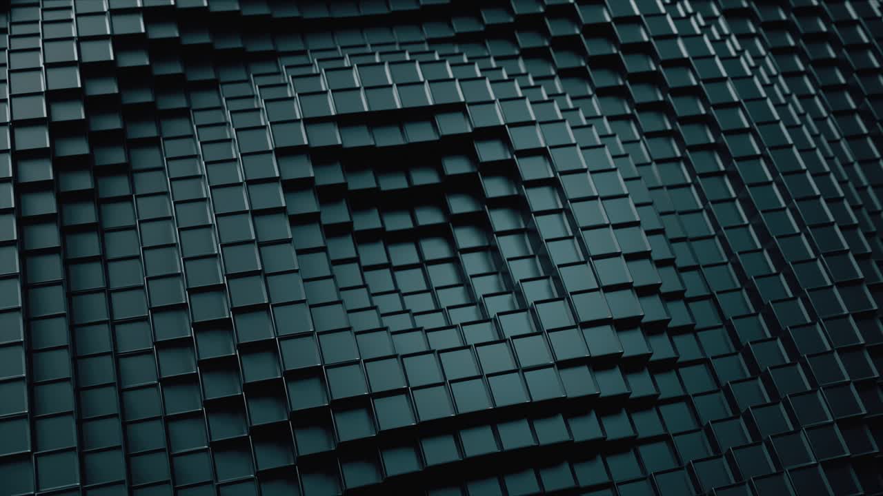 Abstract 3D Pattern of Dark Squares