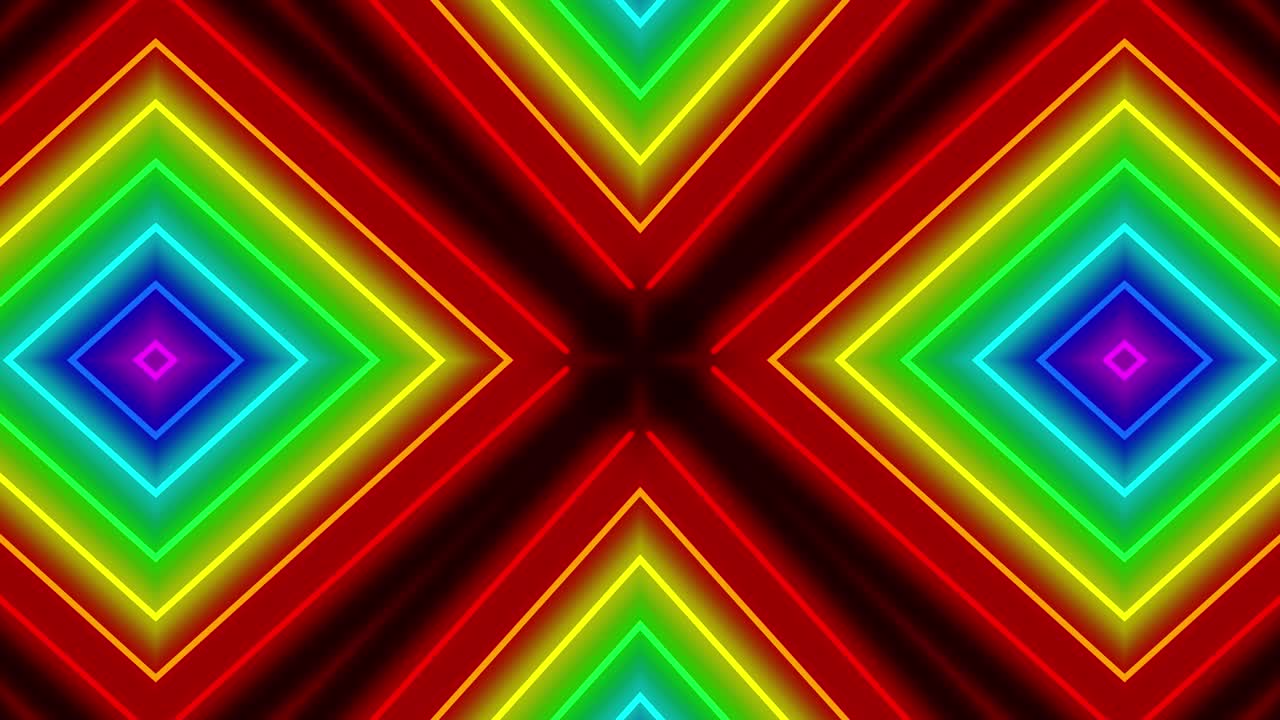 Neon geometric pattern illumination animation motion graphics