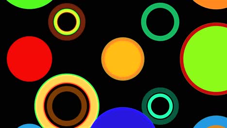 abstract colorful animated circle rings video loop background – 4k resolution closeup composition