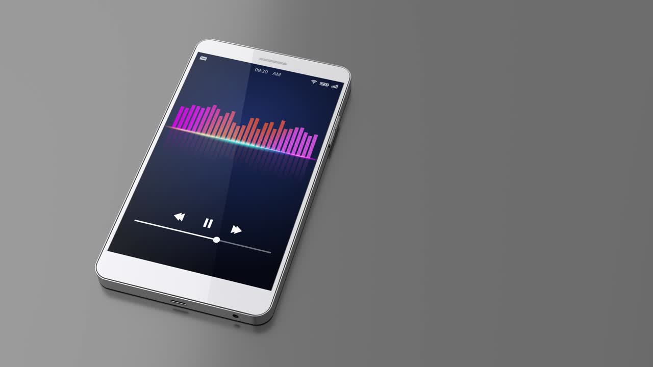 Smartphone with music equalizer bar