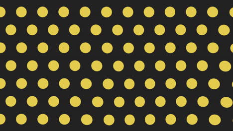 patrón de puntos polka negro y amarillo audaz y juguetón con variaciones únicas