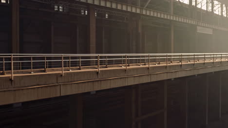 industrial walkway inside a large factory building