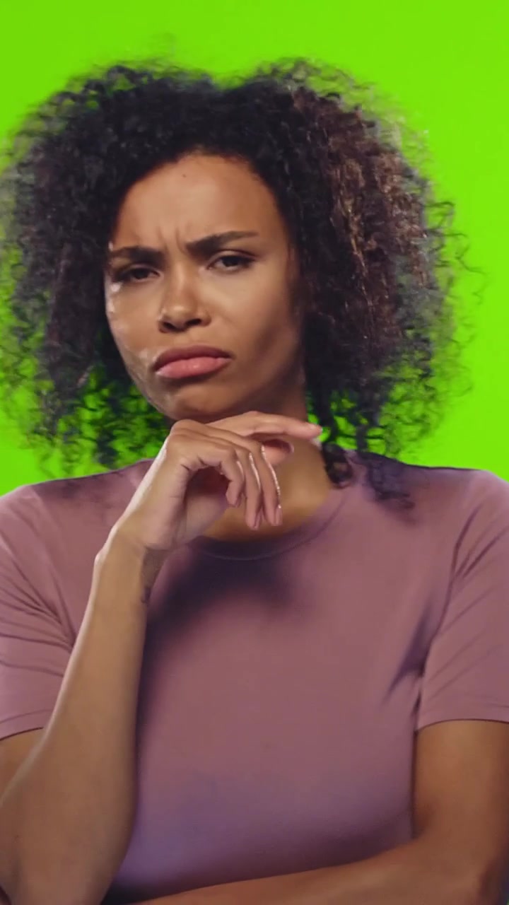 Annoyed african american woman expressing rude and dissatisfied emotions in
