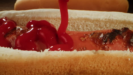 hot dog with ketchup