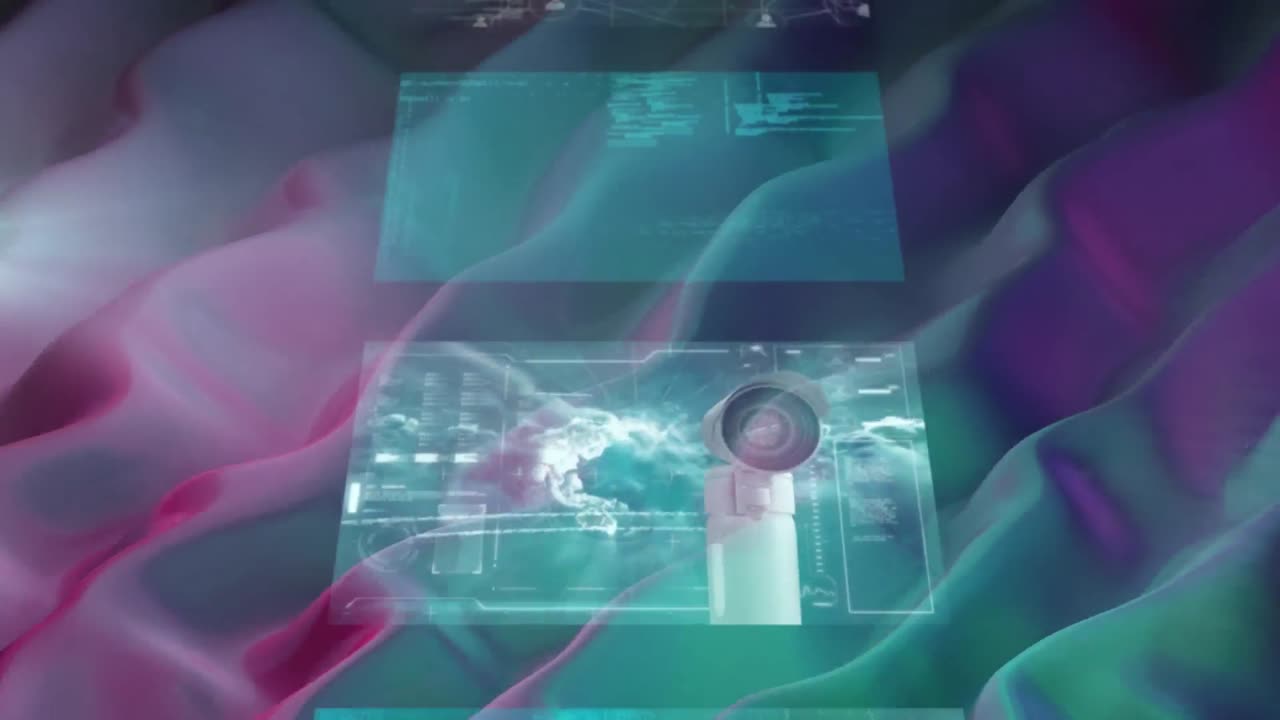 animación de la red de conexiones sobre fondo líquido