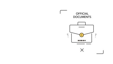 4k video of official document sketch on white background.