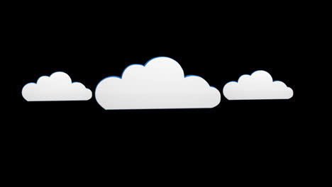 white clouds icon 4k