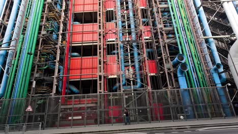 colorful pipes and structure of centre pompidou