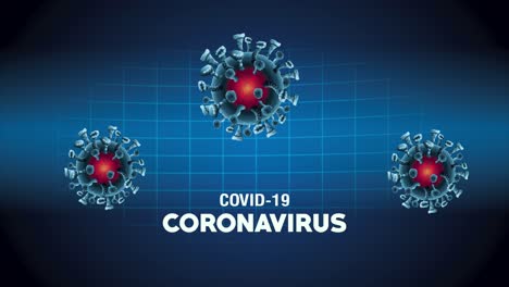 el patrón de partículas de la pandemia de covid-19 animado
