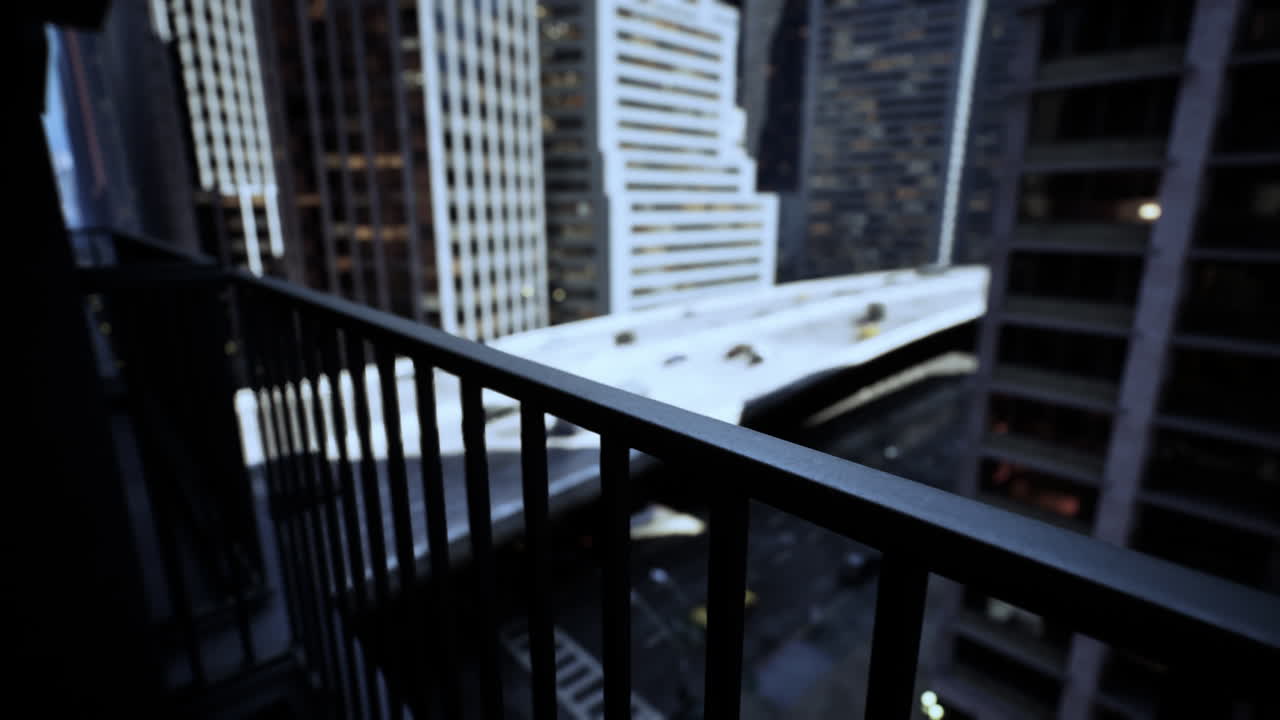 vista desde un balcón con vistas a una ciudad