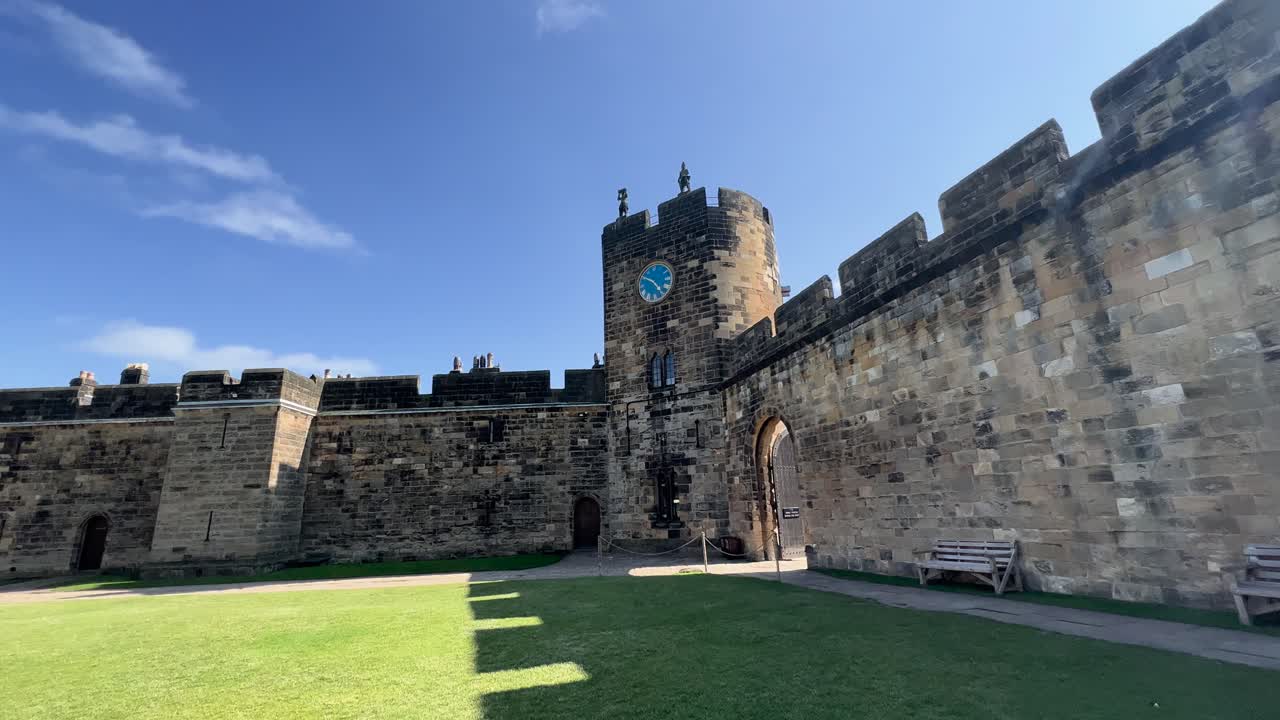 Alnwick Castle Corner Clock Tower