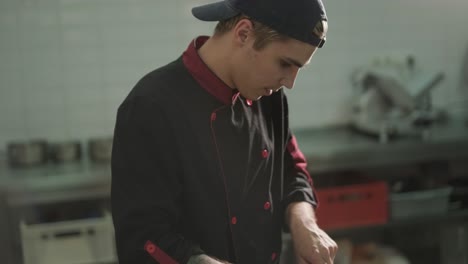 chef preparing food in a kitchen