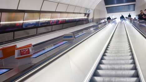 subway escalator in london