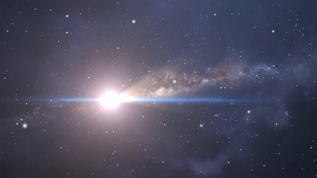 우주에서 밝게 빛나는 은하