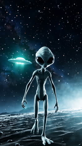 alien encounter on a distant planet