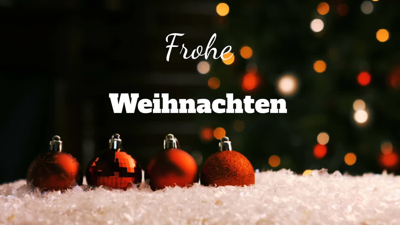 Weihnachtsbaum mit der Aufschrift Frohe Weihnachten