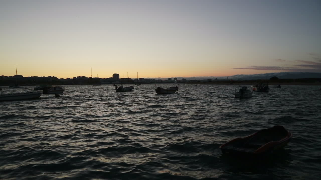 Arrade river at sunset view from Ferragudo