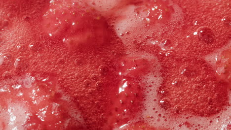 making strawberry jam