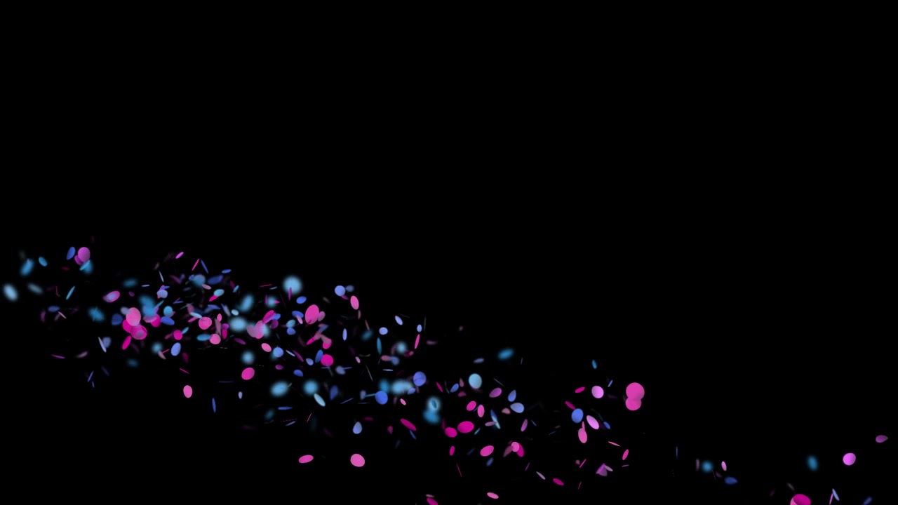 Colorful Confetti on Black Background