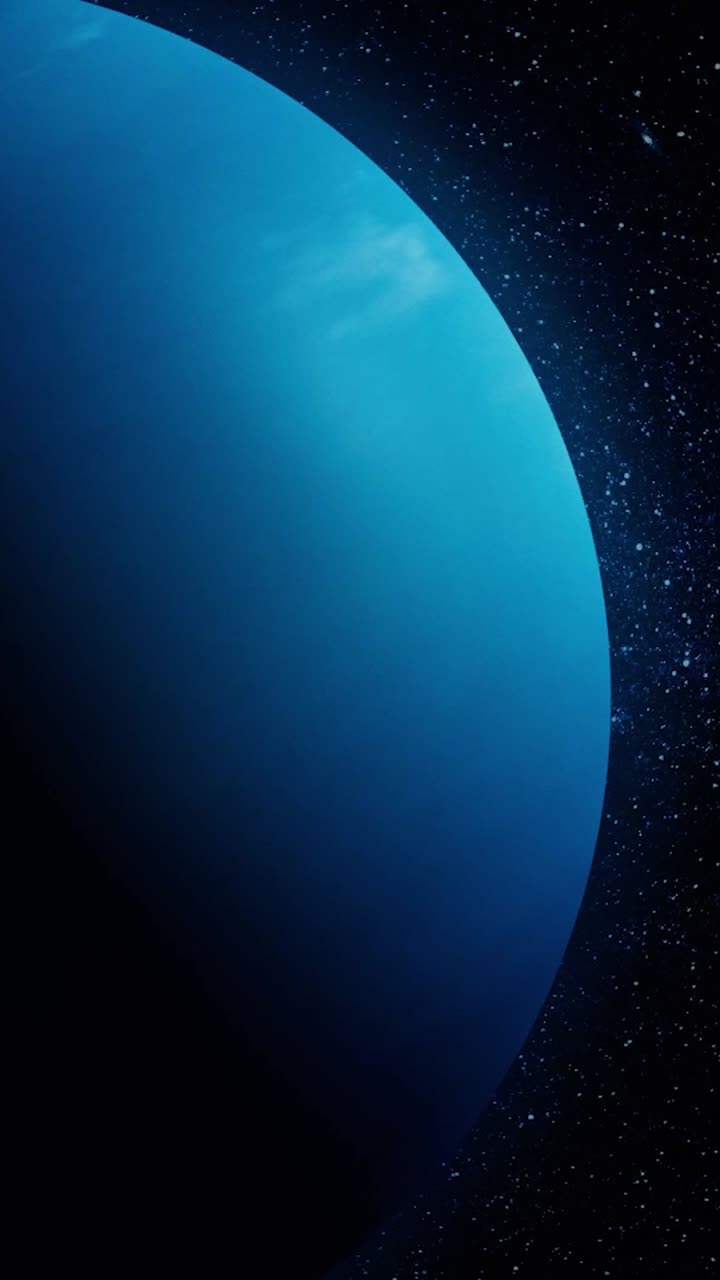 Ein blauer Planet im Weltraum