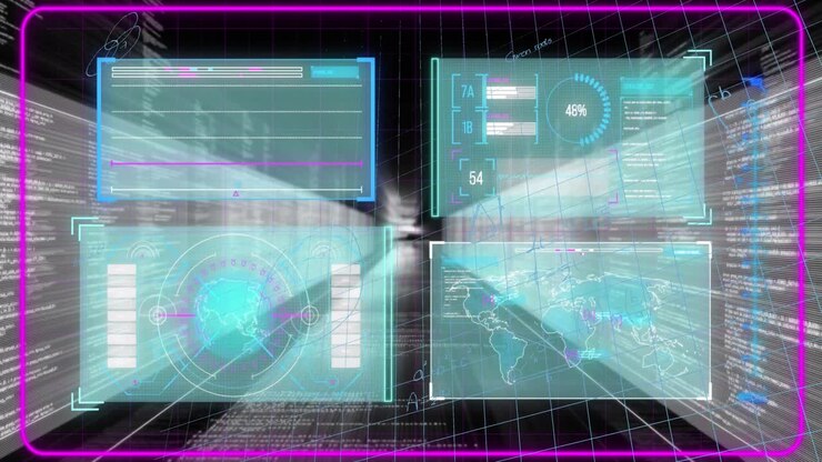 Animation of interface and mathematical equations over multiple screens with data processing