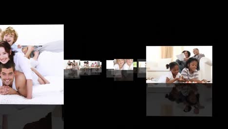 imágenes de video de familias disfrutando de momentos libres