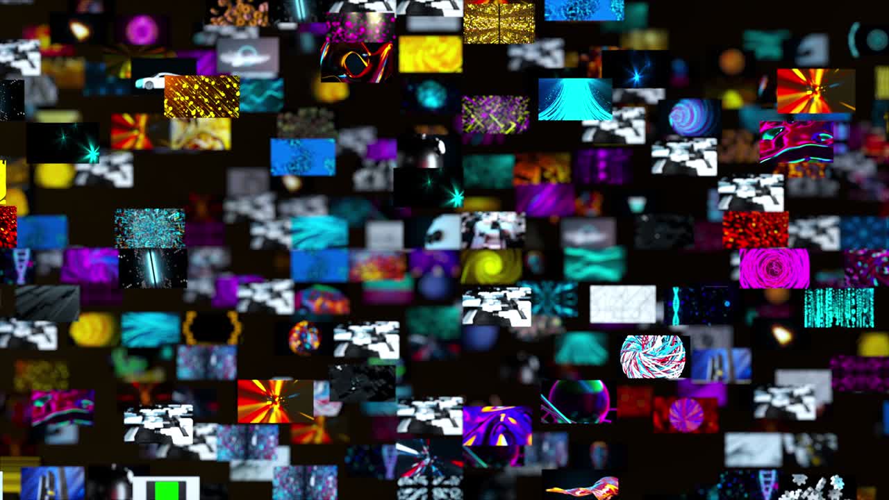 numerosas imágenes con formas geométricas fondo abstracto