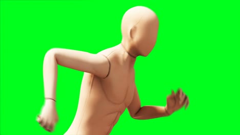 maniquí, animación de maniquí, físico, desenfocamiento de movimiento, animación realista en 4k, pantalla verde