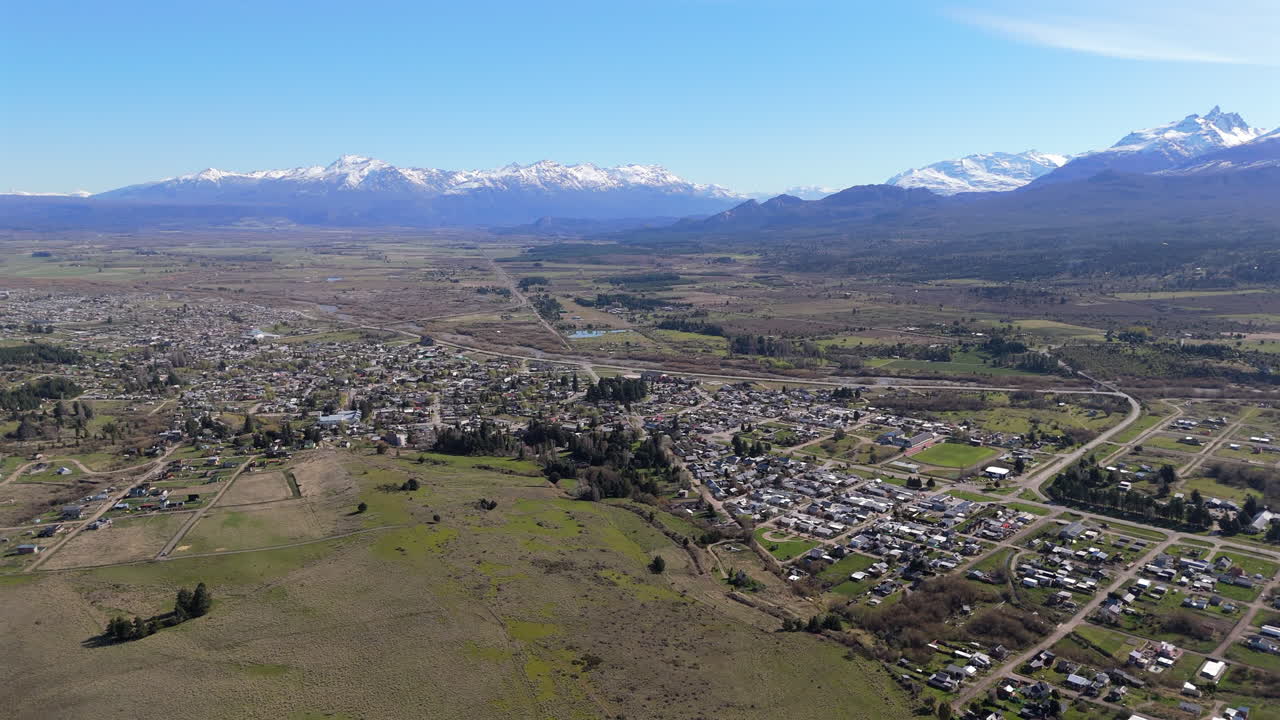 트레벨린 교외 도시 풍경, 아름다운 공중 전망, 부트, 아르헨티나