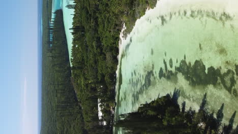 beautiful oro bay and lagoon on isle of pines, new caledonia