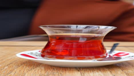 turkish tea at a cafe