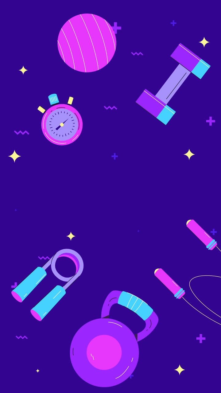 피트니스 체육관 훈련의 모션 그래픽 트위치 배경